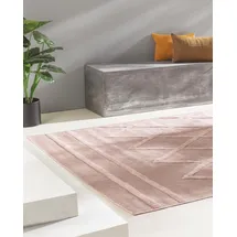 benuta Nest In- & Outdoor Teppich Bonte - Rosa 80x150 cm - Strapazierfähig & Pflegeleicht - Für Balkon, Terrasse, Garten - Küchenteppich & Wohnzimmerteppich - Geometrisch, Boho-Style, Hygge Cozy