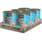 LEONARDO Kitten Katzenfutter Kitten, 6X 800 g getreidefreies Nassfutter für Kätzchen bis 1 Jahr, Alleinfuttermittel mit frischem Geflügel