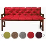 sunnypillow Bankauflage 130 x 50 x 50 cm rot 2-tlg.