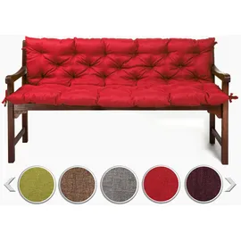 sunnypillow Bankauflage 130 x 50 x 50 cm rot 2-tlg.