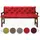 sunnypillow Bankauflage 130 x 50 x 50 cm rot 2-tlg.