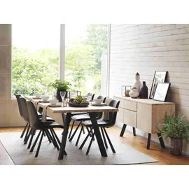 Rowico Stuhl Auburn Kunstleder Schwarz 2er Set