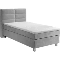 Westfalia Schlafkomfort Boxspringbett, grau, B:115cm L:210cm, Bezug: 100% Polyester;Polsterung: