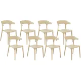 Beliani Esszimmerstuhl Beige