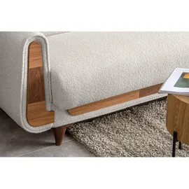 konsimo® Schlafcouch 3-Sitzer Weiß