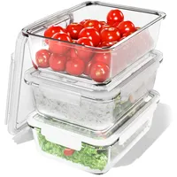 classbach Frischhaltedose transparent 1,04 l 3-teiliges Set