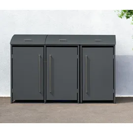 Westmann Mülltonnenbox Moderna 3 211 x 83 x 135 cm grau