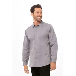 Chef Works® MODERN CHAMBRAY Herrenhemd Urban Collection Artikel SHC06 Grau Größe XL