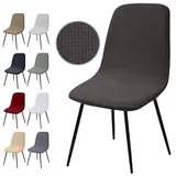 Stuhlhussen 4er Set, Stretch Stuhlbezug Jacquard Esszimmerstühlhussen Universal Stuhlhussen Abnehmbarer Waschbarer Stuhlabdeckung für Esszimmer,Hotel,Bankett,Hochzeit,Partys Deko(Y-Grey, 4er Set)