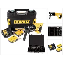 DeWalt DCH 133 P2 Akku Kombihammer 18V 2,6J SDS Plus inkl. 2 x 5,0 Ah + Ladegerät + 17 Tlg Bohrer Meißel Set