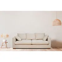 2,5-Sitzer HOME AFFAIRE "Coray", beige (sand), B:220cm H:80cm T:113cm, 100% Polyester, Sofas, extra weich und kuschelig, Füllung mit Federn und Daunen