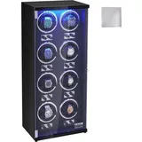 VEVOR Uhrenbeweger, Automatik-Uhrenbeweger, Watch Winder, Uhrenbeweger für Automatikuhren, Automatischer Uhrenbeweger mit Platz für 8 Uhren, LED