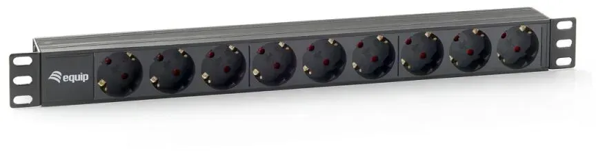 Equip 333282 Stromverteilereinheit (PDU) 9 AC-Ausgänge 1U Schwarz