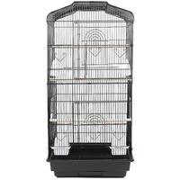 HUOLE Vogelkäfig Vogelvoliere Käfig Vogel Tierkäfig,Vogelvoliere Vogelkäfig Türen Vogelhaus,Vogelkäfig,(46 * 36 * 92 cm (schwarz))