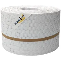 zaunzu Sichtschutz Rattan für Doppelstabmatten UV-beständig Weiß 10x 2,55m