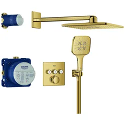 Grohe Unterputz-Armatur eckige Form „Grohtherm“ SmartControl Ausladung 400 mm in cool sunrise, Sonderpreis