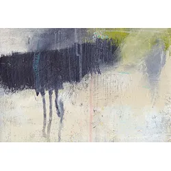 Leinwandbild QUEENCE "Kunstwerk", blau (farbe bild(er): blau), B:90cm H:60cm T:2cm, Canvas, Holzrahmen, Bilder, Premium-Leinwandstoff, Handarbeit aus Deutschland