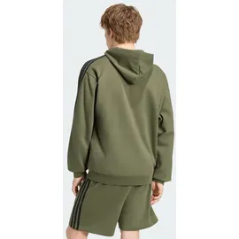 adidas Essentials 3-Streifen Kapuzenjacke Herren Olive Four/Black XS