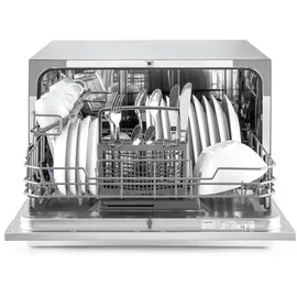 Klarstein Havasia UV 6 Tischgeschirrspüler (freistehend, 550 mm breit, Silber)