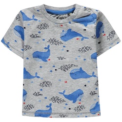 Kanz - T-Shirt Whale Allover In Grau  Gr.74
