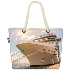 VOID Strandtasche (1-tlg), Kreuzfahrtschiff Hafen Beach Bag Schiff Kreuzfahrt Kreuzfahrtreise Reise Boot bunt
