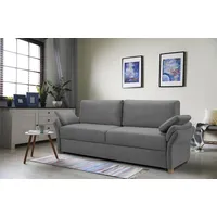 exxpo - sofa fashion inkl. Boxspring/Federkern-Polsterung, Bettfunktion und Bettkasten grau