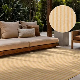 Ted Baker Linley Wendeteppich", ocker weiß, B:200cm H:8mm L:300cm, Polypropylen, Teppiche, Teppich, Designteppich, Wetterfest, Pflegeleicht, Modern, Wohnzimmer, Terrasse