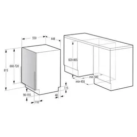 Gorenje GV520E15 Einbau-Geschirrspüler (vollintegrierbar, 450 mm breit)