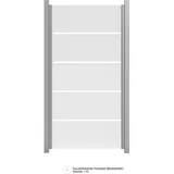 GROJA Glas-Sichtschutz Typ Senkrecht 90 Blockstreifen 90 x 180 cm Transparent/Weiß