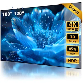 NothingProjector Beamer Leinwand 100 Zoll ALR für Ultrakurzdistanz Projektor, Fixed Frame 16:9 Wandmontage, PET Crystal Material, 4K/8K Laser TV, 85% Umgebungslicht abweisend, Heimkino, Classic Series