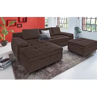 Home affaire Ecksofa Labene L-Form, wahlweise mit Bettfunktion und Bettkasten, auch als XXL-Variante braun 270 cm x 82 cm x 90 cm