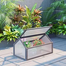 Outsunny Gewächshaus 90 x 52 x 49,5 cm, Treibhaus Grau