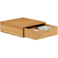 Relaxdays Schubladenbox 29,5 x 30,5 x 10 cm 1-tlg. braun