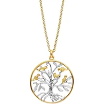 Julie Julsen Kette mit Anhänger Lebensbaum mehrfarbig / Silber