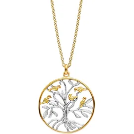 Julie Julsen Kette mit Anhänger Lebensbaum mehrfarbig / Silber
