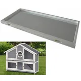 Nanook Untere Ersatz-Kotwanne Streuwanne für Hasenstall Momo, Holz mit Metallboden, Austauschbare Schublade, Grau