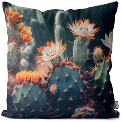 Kissenbezug, VOID (1 Stück), Kaktusblüte Blume Kakteen arizona kakteen kaktus zimmerpflanze kaktee bunt 50 cm x 50 cm