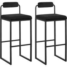 Woltu Barhocker 2 x 2er Set 45 x 110 cm Schwarz