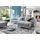 Candy Eckcouch Chenille 2-Sitzer Silber