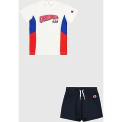 Shirt & Shorts CHAMPION, Kinder, Gr. 80, wht, nny, bai,, Obermaterial: 100% Baumwolle, sportlich, KOB Set-Artikel, für Kinder