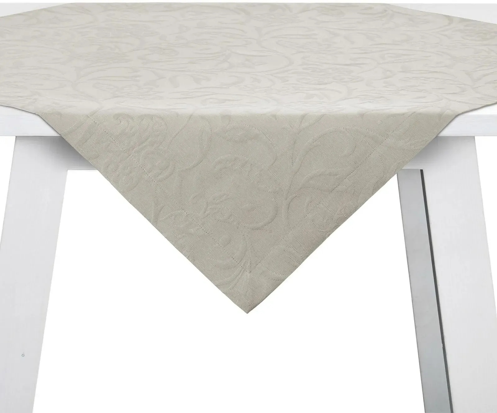 Pichler Tischwäsche Cordoba Mitteldecke 100x100 cm | platin - grau