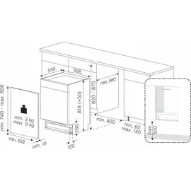 Küppersbusch G6805.1V  K-Series.8 Einbau-Geschirrspüler (vollintegrierbar, 598 mm breit)