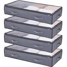 Vevor Unterbettkommode 996 x 500 x 180 mm 4-tlg. transparent