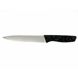 Tarrington House Schneidemesser, Edelstahl/ PP/ TPR, 33.1 x 3 x 2.5 cm, Titanium-Finish, rutschfester Griff, schwarz