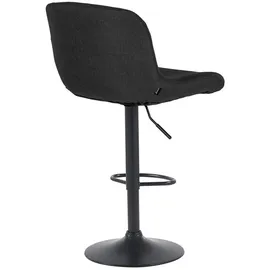 deluke Barhocker Schwarz Metall, 50x85x50 cm, Esszimmer, Barmöbel, Barhocker