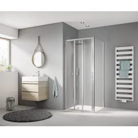Kermi Gleittür Liga G3L 0900x2000, silber mattglanz ESG klar LIG3L090201AK