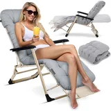 OEM Sofotel Sonnenliege 200 x 60 x 30 cm Grau/Beige