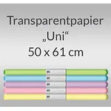 Transparentpapier "Uni" 50 x 61 cm Sortierung 2 - 5 Rollen