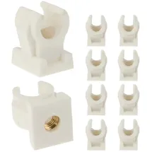tecuro Rohrclip Set einfach 14/15 mm 10 Stück Kunststoff weiß