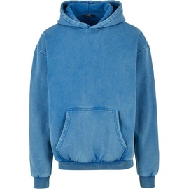 URBAN CLASSICS Stone Washed Kapuzenpullover Royal 3XL